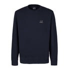 C.P. Company CMSS008B Cotton Fleece Logo Sweatshirt - 888 Navy - Escape Menswear