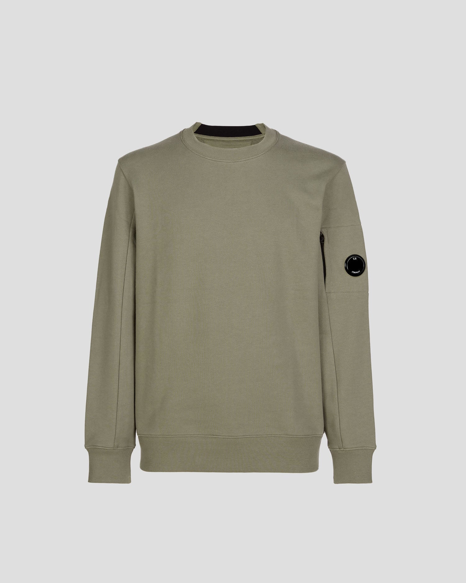C.P. Company CMSS022A Diagonal Raised Fleece Sweatshirt - 322 Army Green - Escape Menswear