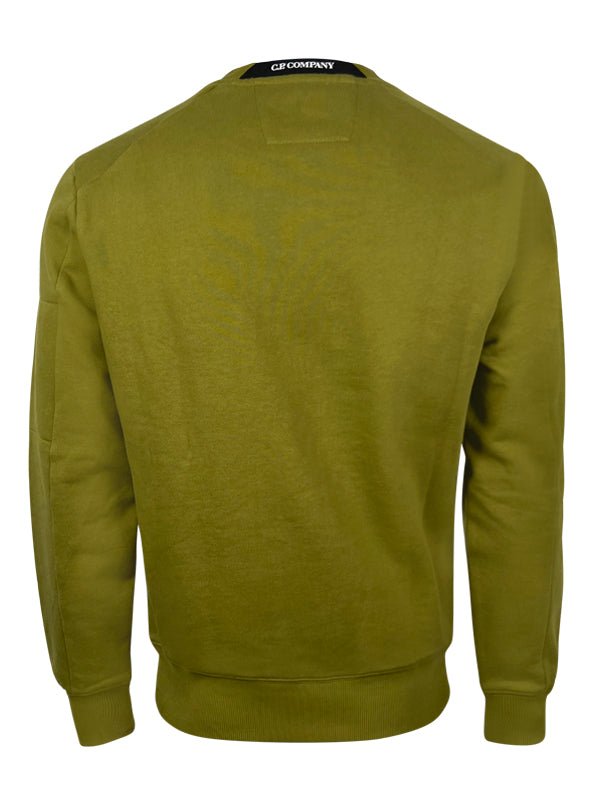 C.P. Company CMSS022A Diagonal Raised Fleece Sweatshirt - 698 Green Moss - Escape Menswear
