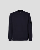 C.P. Company CMSS022A Diagonal Raised Fleece Sweatshirt - 888 Navy - Escape Menswear