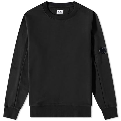 C.P. Company CMSS022A Diagonal Raised Fleece Sweatshirt - 999 Black - Escape Menswear