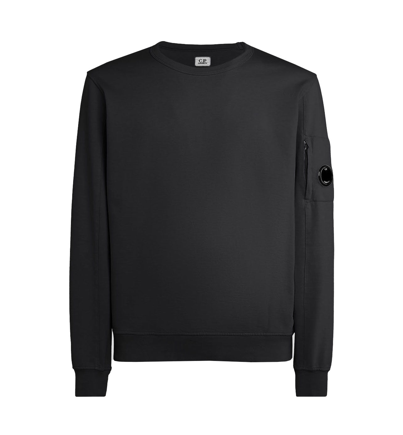 C.P. Company CMSS032A Light Fleece Sweatshirt - 999 Black - Escape Menswear