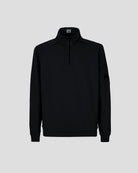 C.P. Company CMSS035A Light Fleece Zip Polo - 999 Black - Escape Menswear