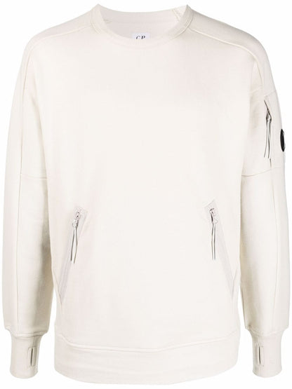 C.P. Company CMSS060A Zip Pockets Sweatshirt - 116 Sandshell - Escape Menswear
