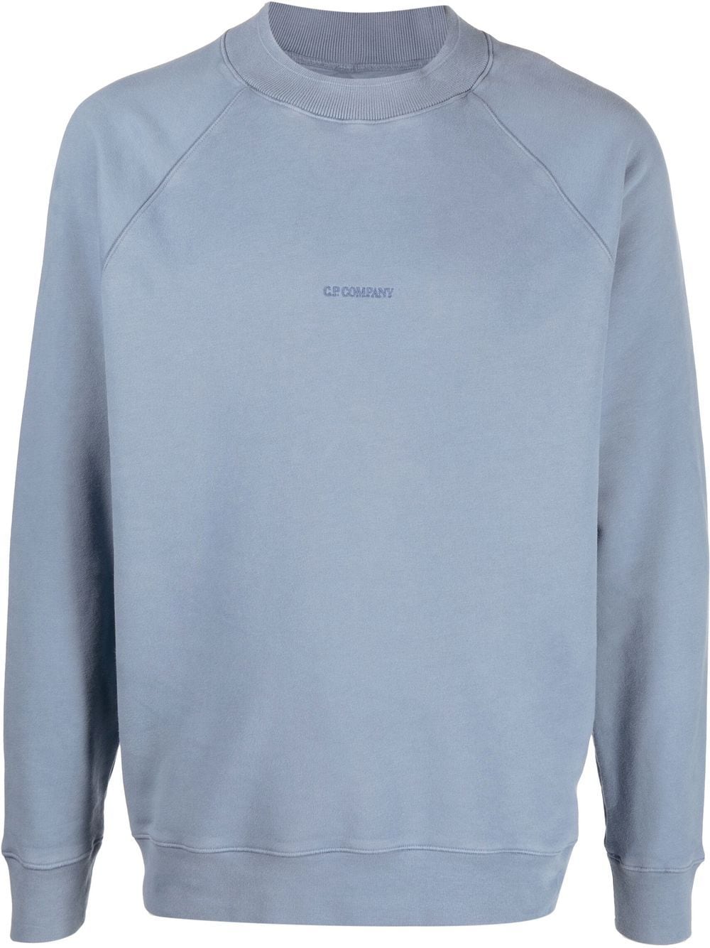 C.P. Company CMSS310A Brushed Diagonal Fleece Sweatshirt - 843 Infinity Blue - Escape Menswear