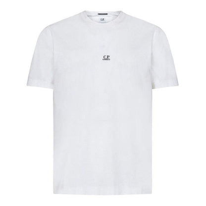 C.P. Company CMTS257A Logo Printed T-Shirt - 103 White - Escape Menswear