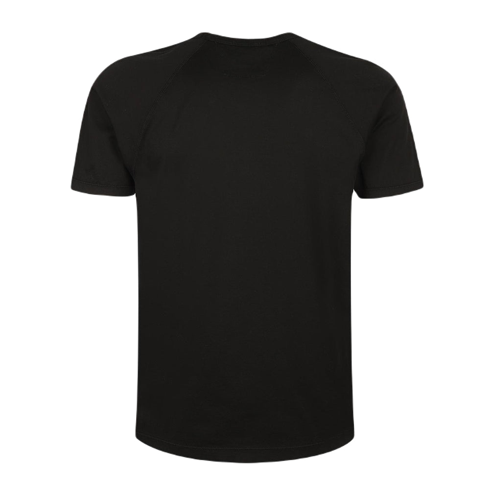C.P. Company CMTS257A Logo Printed T-Shirt - 999 Black - Escape Menswear