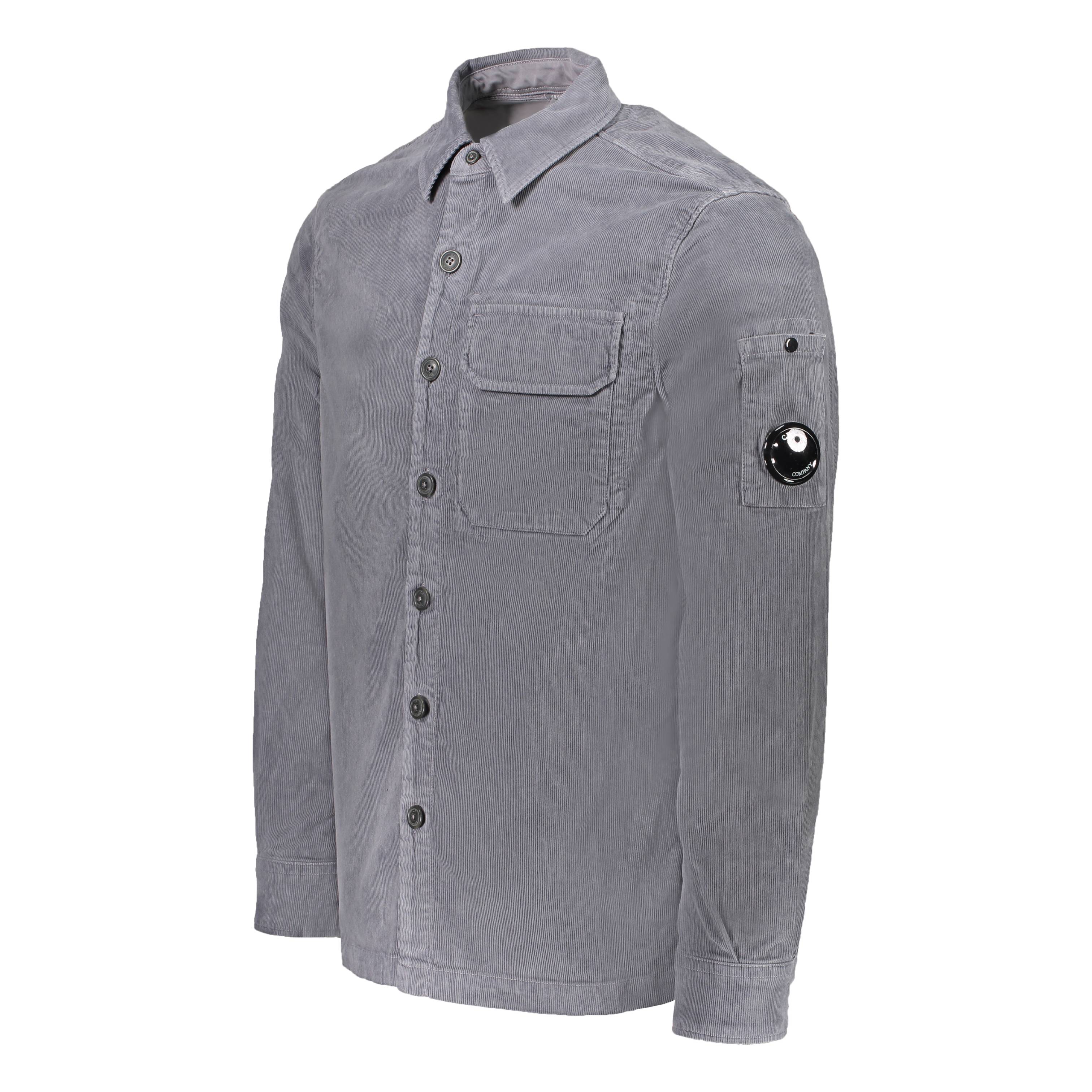 C.P. Company Cord Shirt - 960 Grey - Escape Menswear