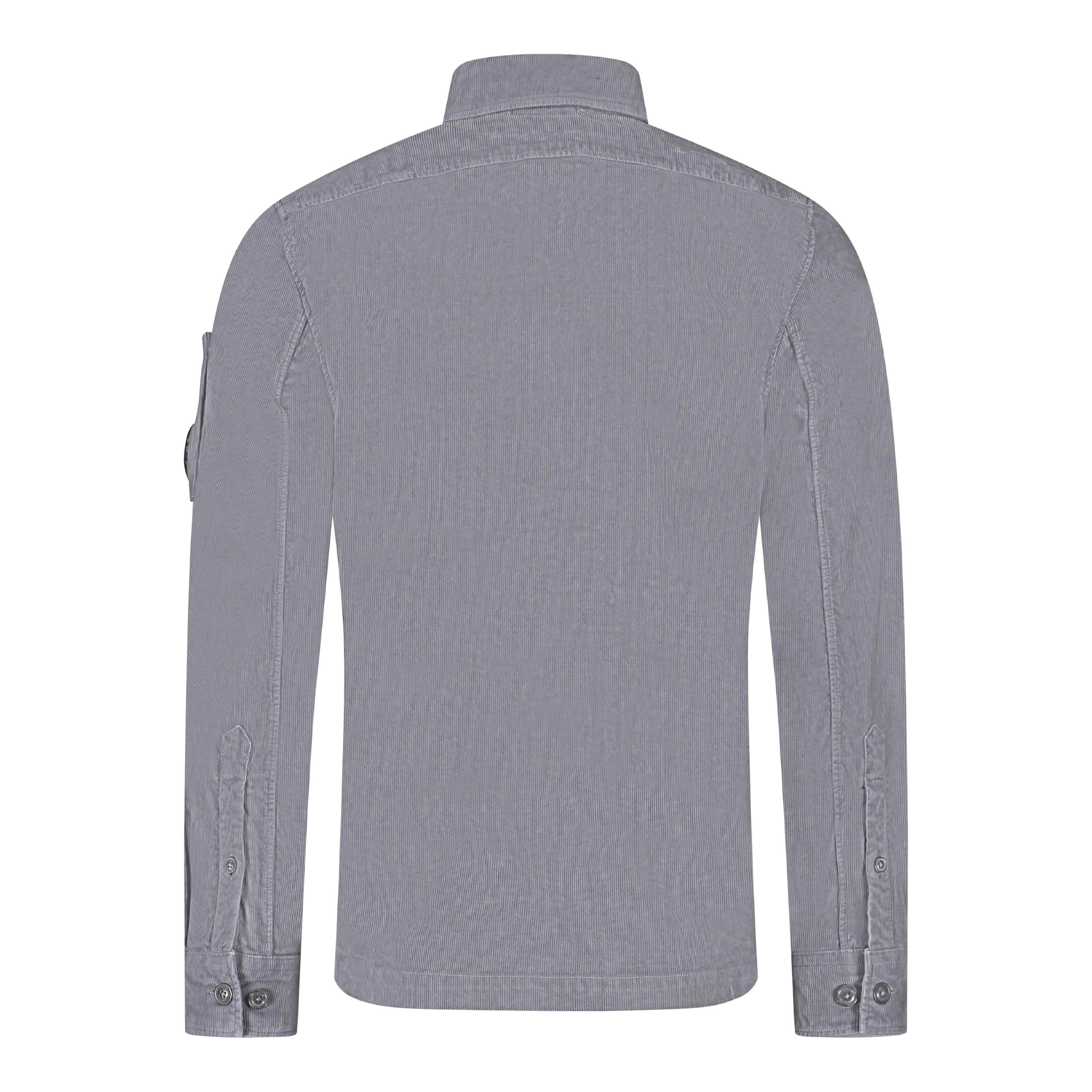 C.P. Company Cord Shirt - 960 Grey - Escape Menswear