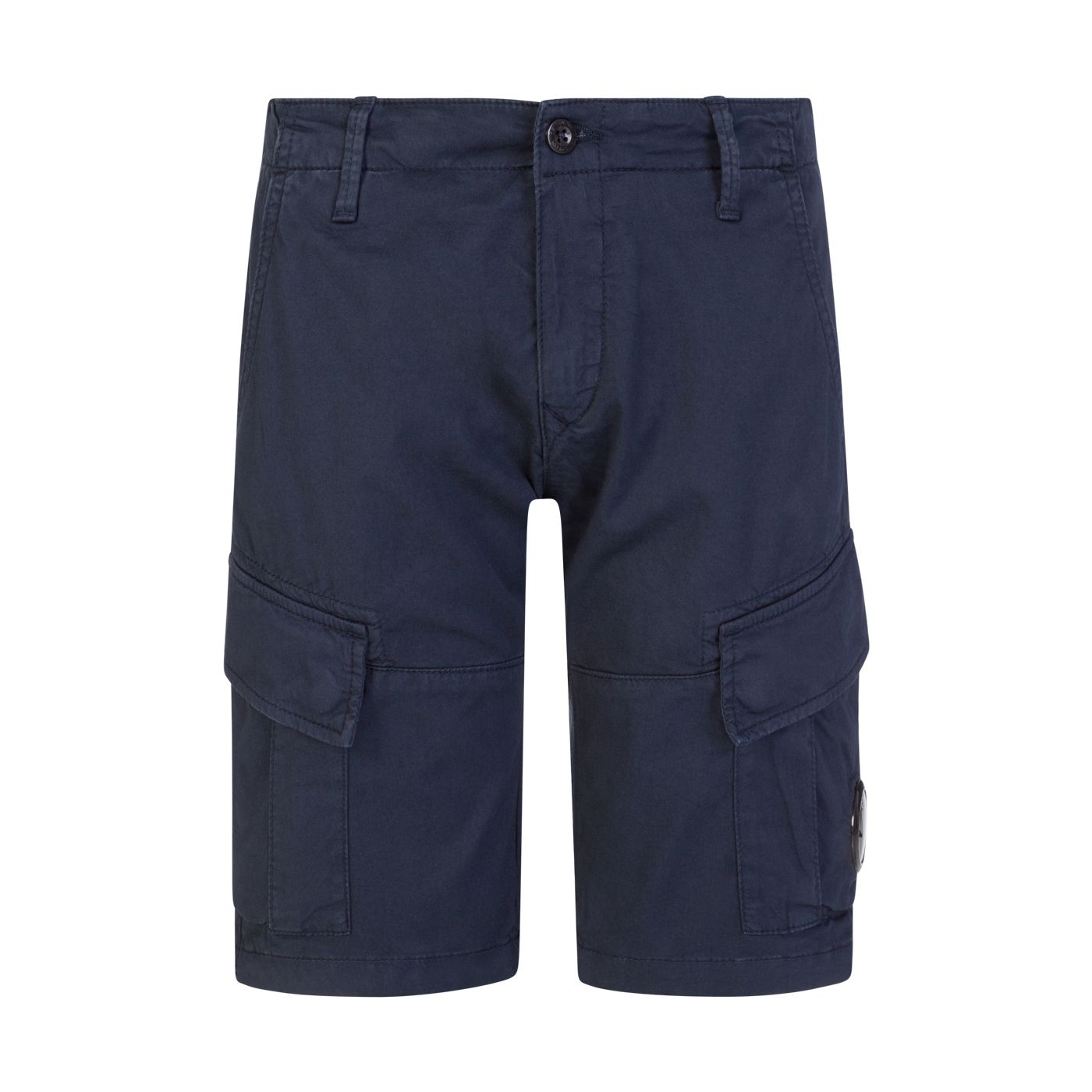 C.P. Company Cotton Stretch Cargo Shorts - 888 Navy - Escape Menswear