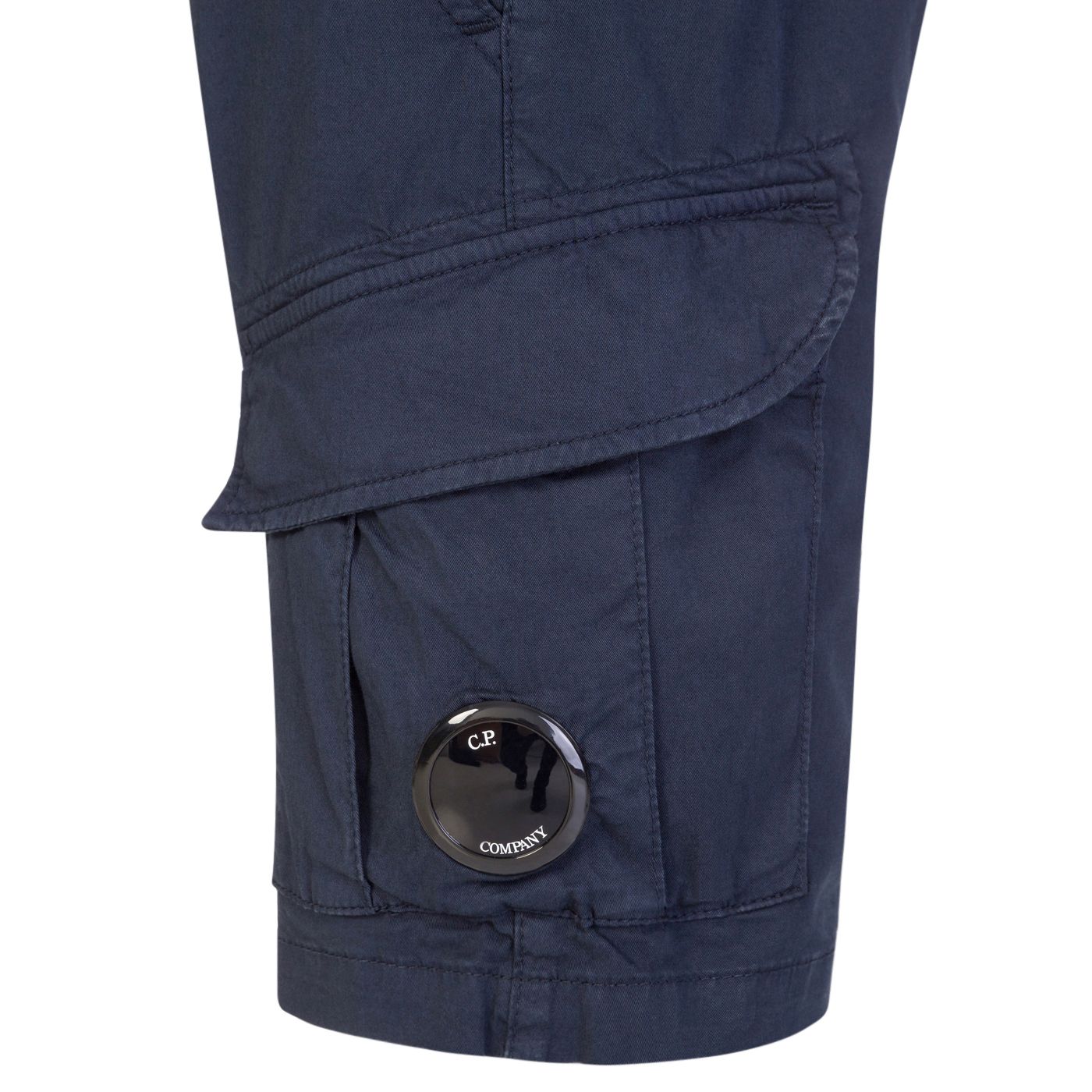 C.P. Company Cotton Stretch Cargo Shorts - 888 Navy - Escape Menswear