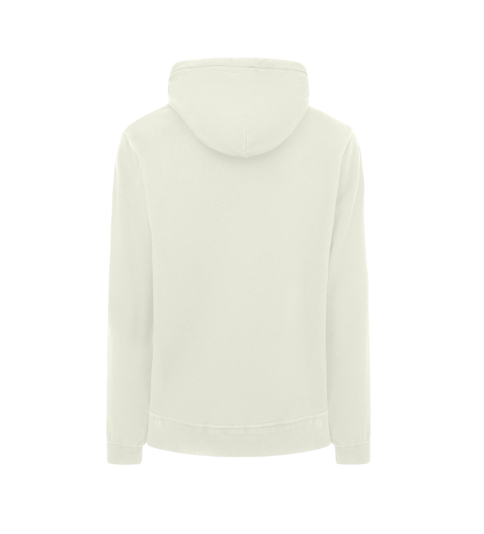 C.P. Company Emerized Diagonal Fleece Hoodie - 103 Gauze White - Escape Menswear