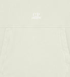 C.P. Company Emerized Diagonal Fleece Hoodie - 103 Gauze White - Escape Menswear