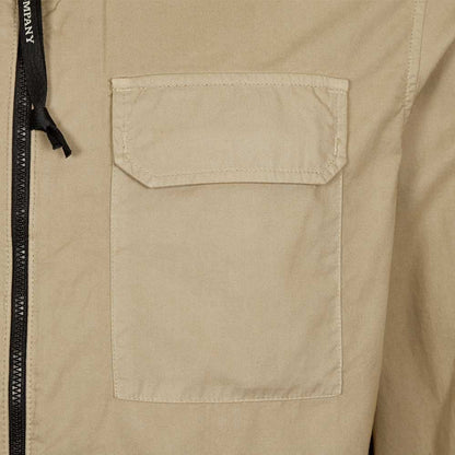 C.P. Company Gabardine Zipped Overshirt - 335 Silver Sage - Escape Menswear