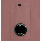 C.P. Company Gabardine Zipped Overshirt - 476 Cedar Wood Pink - Escape Menswear