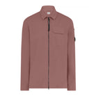 C.P. Company Gabardine Zipped Overshirt - 476 Cedar Wood Pink - Escape Menswear
