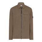 C.P. Company Gabardine Zipped Overshirt - 653 Butternut Brown - Escape Menswear