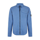C.P. Company Gabardine Zipped Overshirt - 818 Riviera Blue - Escape Menswear