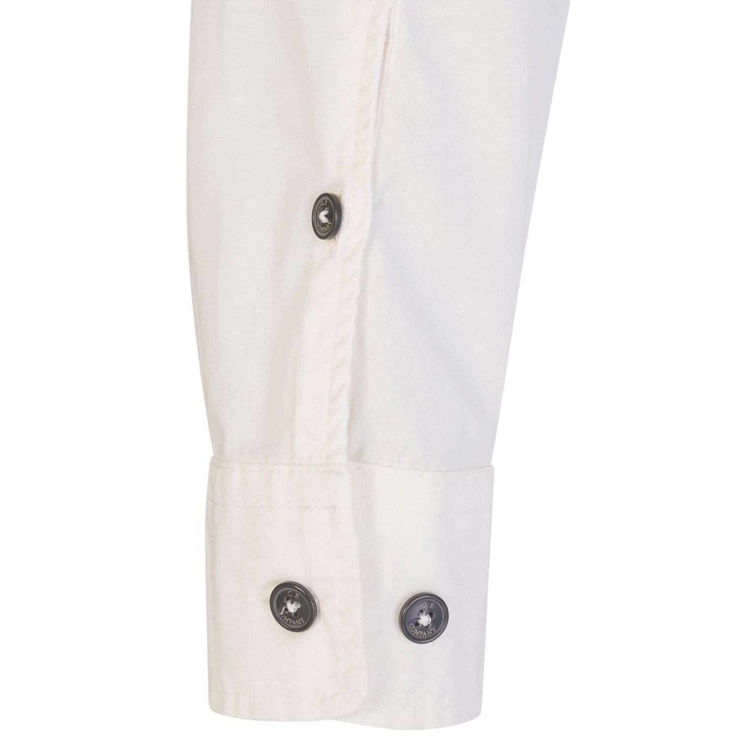 CP Company Gaberdine Long Sleeve Shirts - 103 White - Escape Menswear