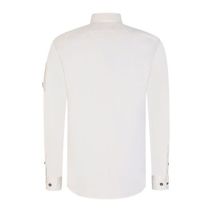CP Company Gaberdine Long Sleeve Shirts - 103 White - Escape Menswear
