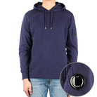 CP Company Light Fleece Hoodie - 868 Mdivl Blu - Escape Menswear