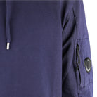 CP Company Light Fleece Hoodie - 868 Mdivl Blu - Escape Menswear