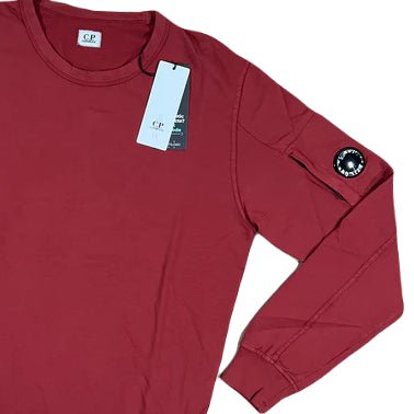 C.P. Company Light Fleece Sweatshirt - 560 Ketchup - Escape Menswear