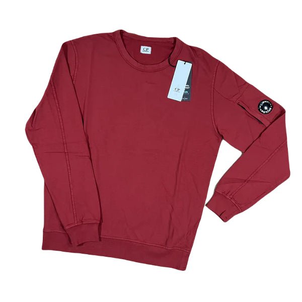 C.P. Company Light Fleece Sweatshirt - 560 Ketchup - Escape Menswear