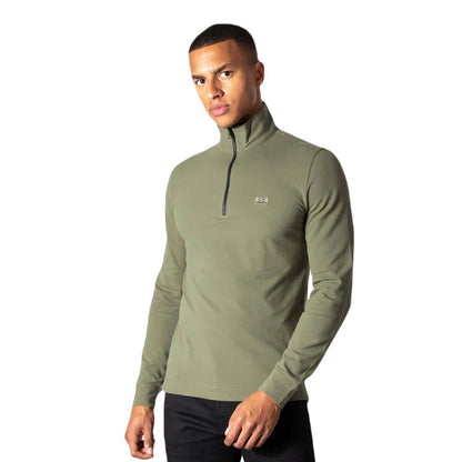 CP Company Long Sleeve Zip Polo Shirt - 665 Stone Gry - Escape Menswear