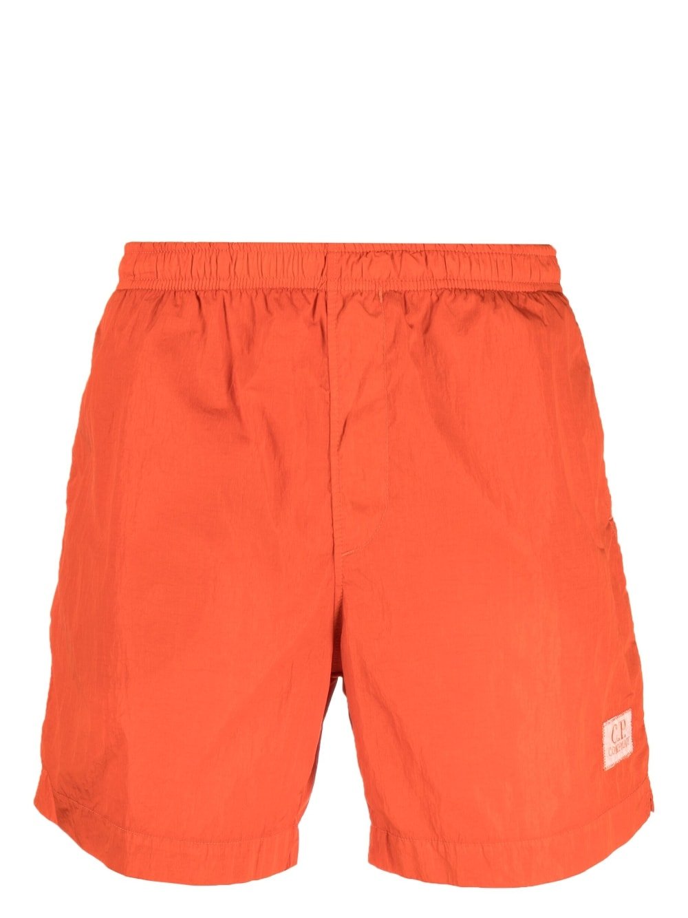 C.P. Company MBW005A Eco-Chrome R Logo Swim Shorts - 439 Orange - Escape Menswear