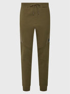 C.P. Company MSP061A Diagonal Raised Lens Jogging Bottoms - 665 Ivy Green - Escape Menswear