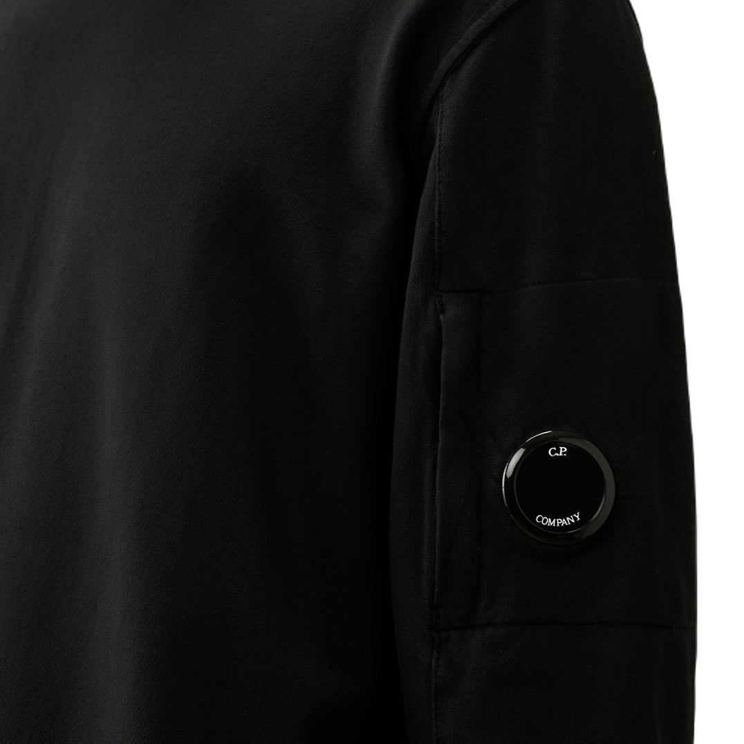 C.P. Company MSS032A Light Fleece Sweatshirt - 999 Black - Escape Menswear