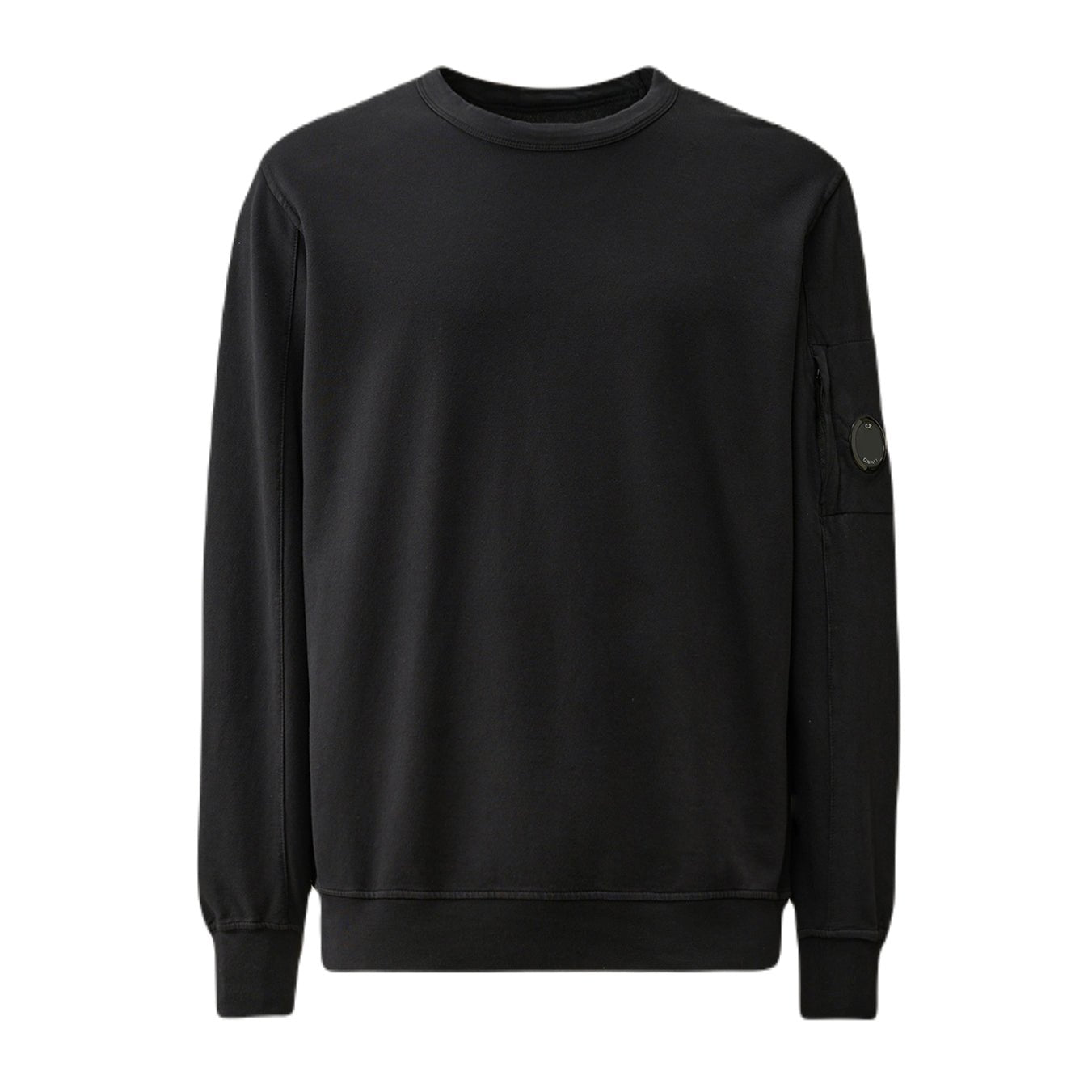 C.P. Company MSS032A Light Fleece Sweatshirt - 999 Black - Escape Menswear