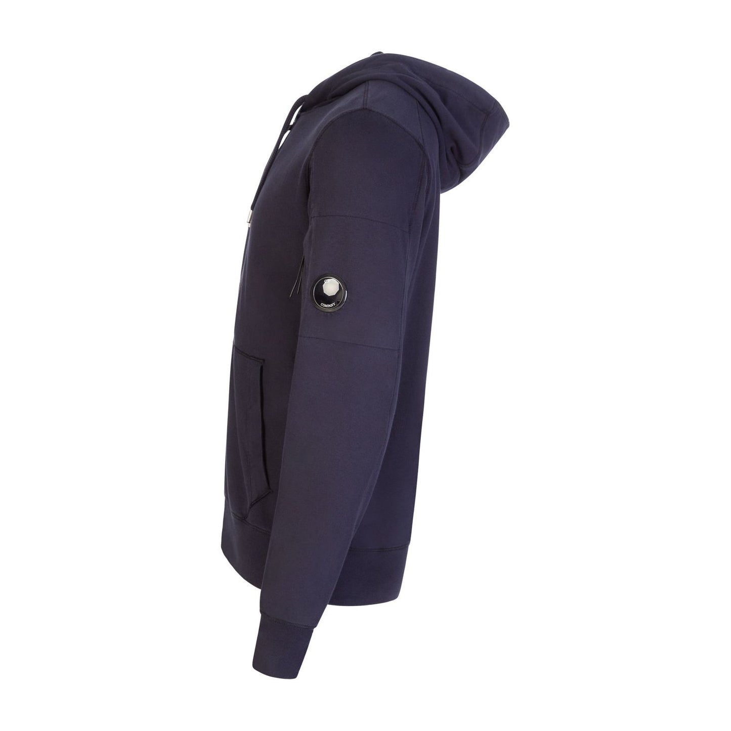 CP Company MSS077A Light Fleece Zip Hoodie - 888 Eclipse - Escape Menswear