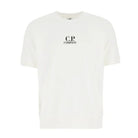 C.P. Company MSS183A Light Fleece T-Shirt - 103 White - Escape Menswear