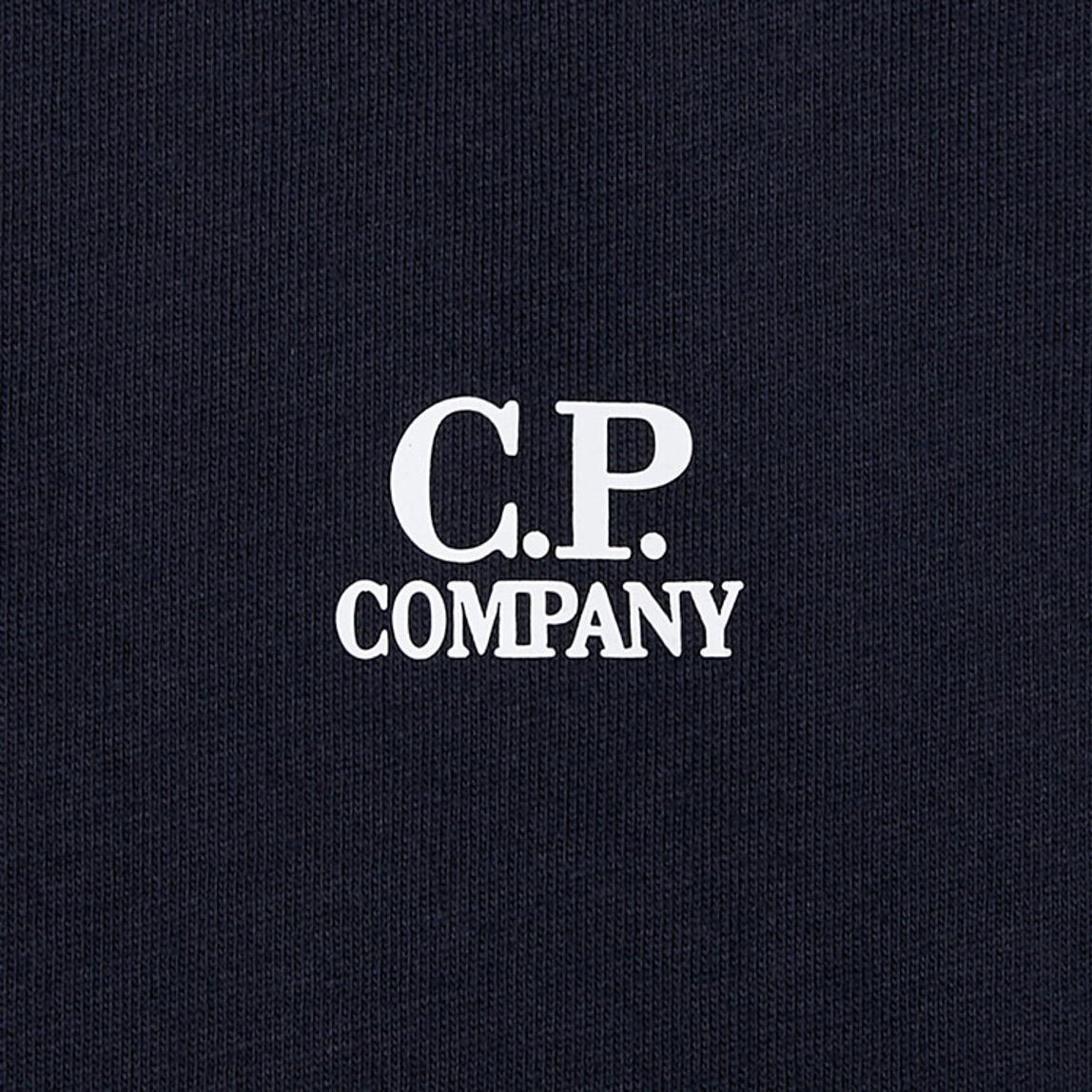 C.P. Company MTS046A Classic Small Logo T-Shirt - 888 Navy - Escape Menswear