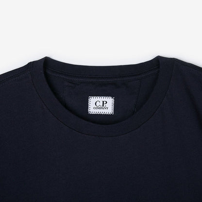 C.P. Company MTS046A Classic Small Logo T-Shirt - 888 Navy - Escape Menswear