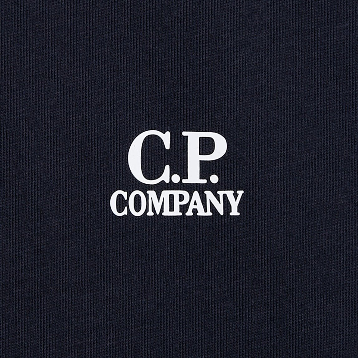 CP Company MTS046A Small Logo T-Shirt - 888 Navy - Escape Menswear