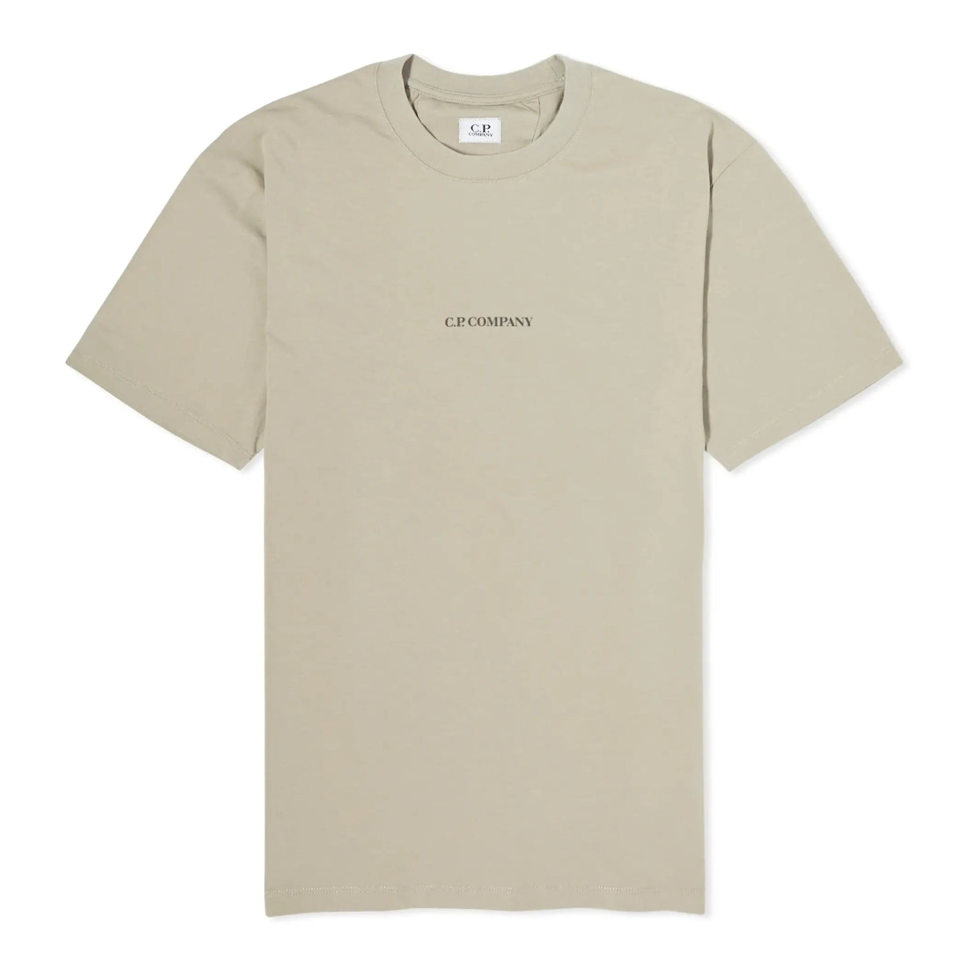 CP Company MTS048A Logo T-Shirt - 335 Silver Sage - Escape Menswear