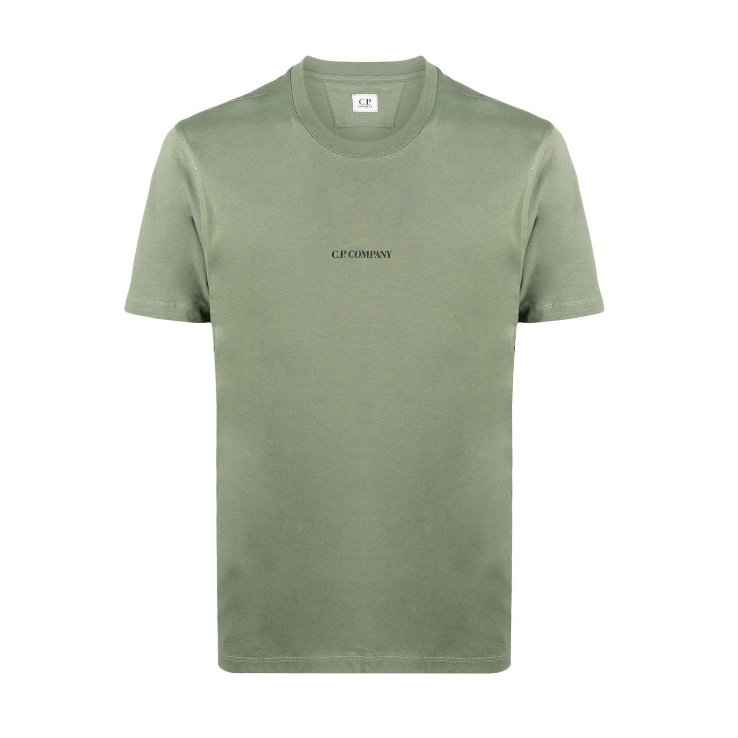 CP Company MTS048A Logo T-Shirt - 660 Olive Grn - Escape Menswear