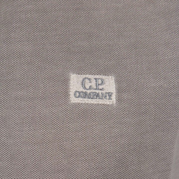 CP Company Piquet Short Sleeve Polo - 939 Metal Gry - Escape Menswear