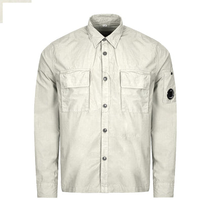 CP Company Poplin Utility Shirts - 103 White - Escape Menswear