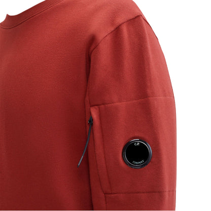 C.P. Company Raised Fleece Lens Sweatshirt - 560 Ketchup - Escape Menswear