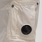 C.P. Company Regular Fit Stretch Sateen Cargo Shorts - 999 Black - Escape Menswear