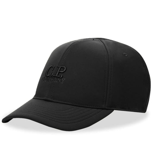C.P. Company Shell-R- Logo Cap - 999 Black - Escape Menswear