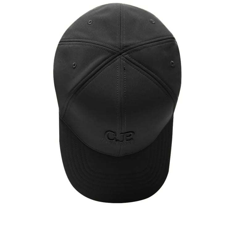 C.P. Company Shell-R- Logo Cap - 999 Black - Escape Menswear