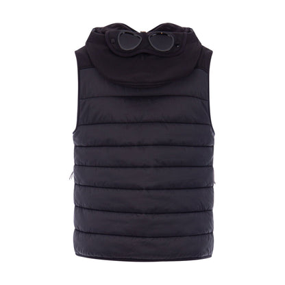 C.P. Company Shell-R Mixed Goggle Vest - 999 Black - Escape Menswear