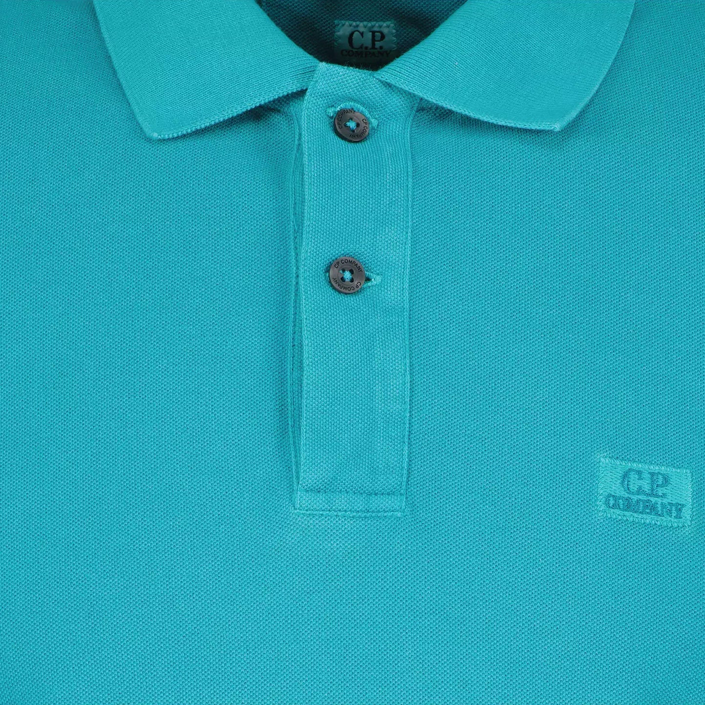 CP Company Short Sleeve Polo 14CMPL140A - 825 Tile Blue - Escape Menswear