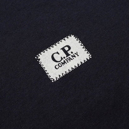 C.P. Company Small Patch Logo T-Shirt - 888 Navy - Escape Menswear