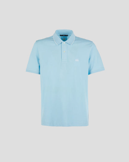 C.P. Company Stretch Piquet Polo Shirt - 832 Sky Blue - Escape Menswear
